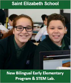 Looking for a new school? Saint Elizabeth School <a href="/steliznyc/">St. Elizabeth's School</a> provides a safe, nurturing environment, innovative new programs – and a fresh start for students in 2022-23! Apply Today at buff.ly/3iCWE5L.