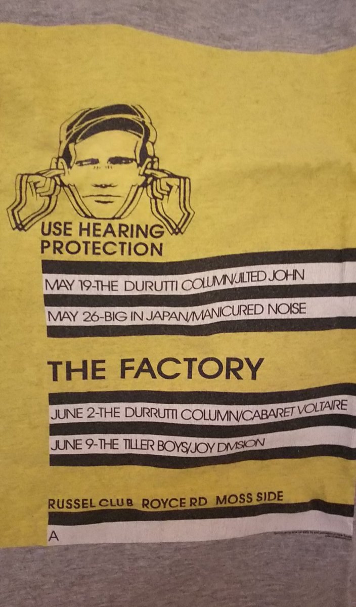 learnandsing's tweet image. Today&apos;s look! #FactoryRecords #UseHearingProtection