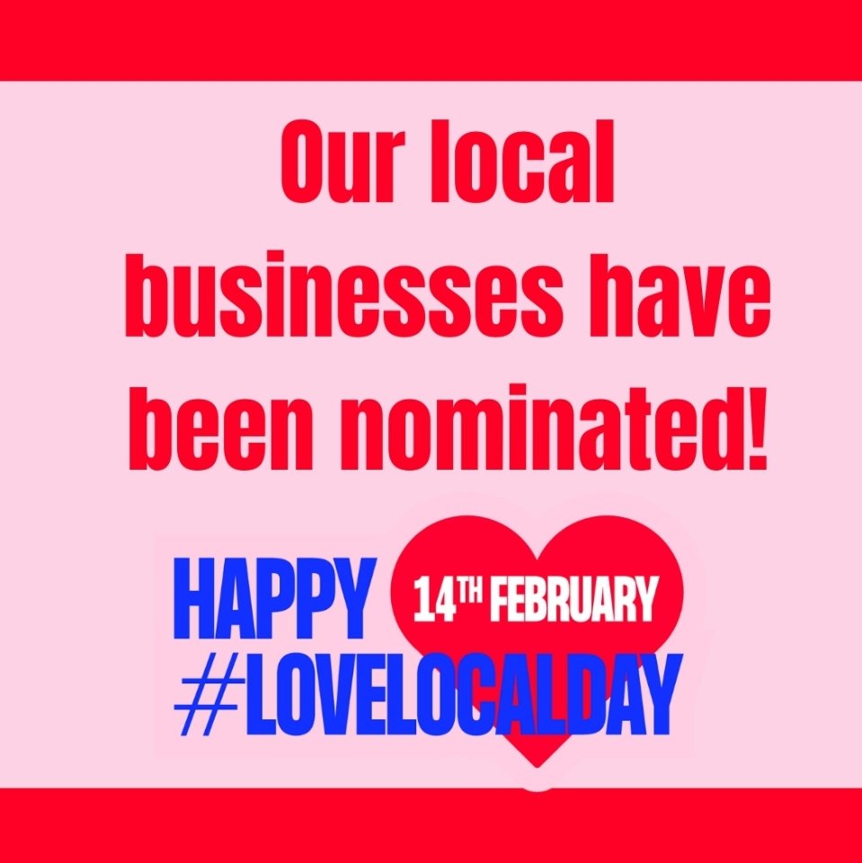 Fantastic to find out that local businesses in our area are getting nominated as most loved businesses in the UK. The deadline for nominations for most loved local business is 12th February - Nominate your most loved local business on shopappy.com/lovelocalday