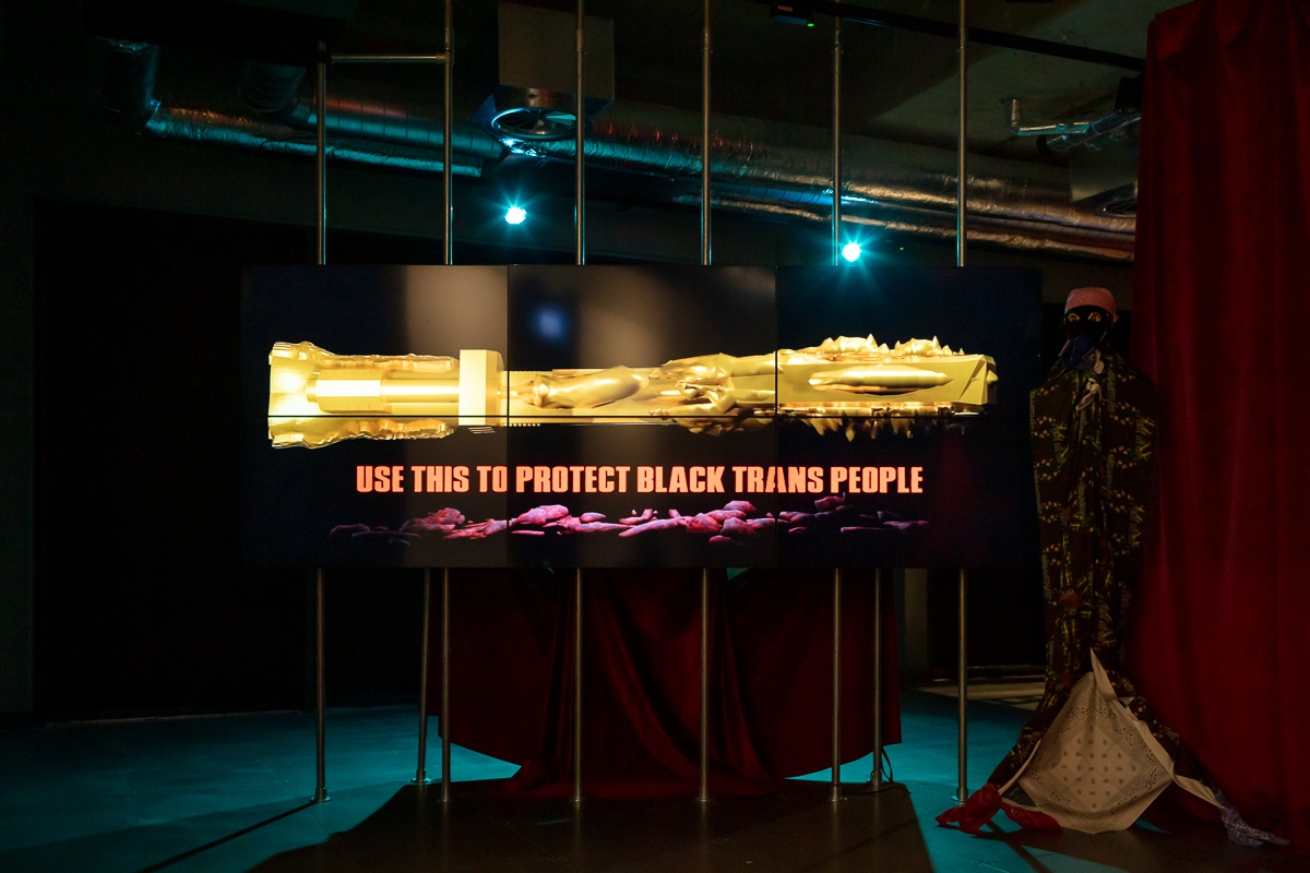 arebyte's tweet photo. 🔥Visit our London gallery to experience Danielle Brathwaite-Shirley's exhibition SHE KEEPS ME DAMN ALIVE! Open 1-6pm.
⁠
Exhibition running until Saturday 5 March 2022. ⁠⁠
📸 @danweill
⁠
#SheKeepsMeDamnAlive #DanielleBrathwaiteShirley  #BlackTransCommunity #DigitalArt https://t.co/8w5GZrnoGK