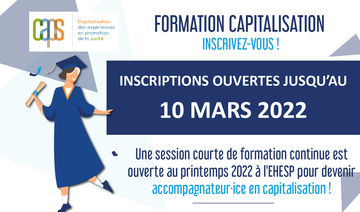 ⚡️Envie d'apprendre à capitaliser les savoirs issus de l'expérience en santé ? Inscrivez-vous à la formation capitalisation de l'<a href="/EHESP/">EHESP</a> !

📌Plaquette 🔗buff.ly/3uxOGkA
📌Toutes les infos 🔗buff.ly/34fvRYA