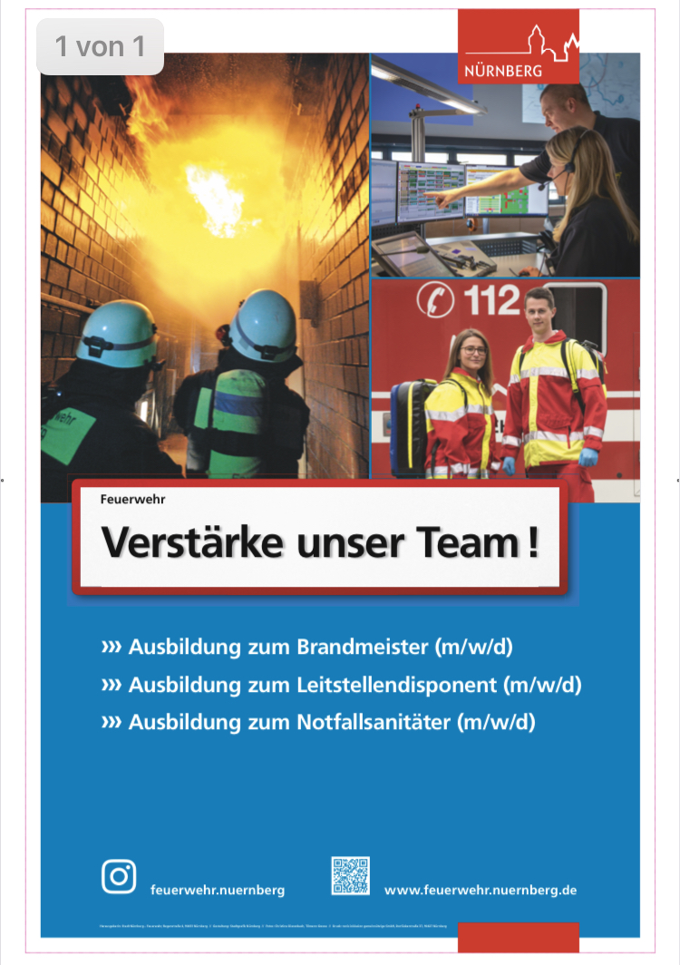 Feuerwehr_N's tweet photo. Lust auf den
"Besten Job der Welt"?
Dann bewirb Dich jetzt!
Infos unter: https://t.co/C0aOVqBwtW
#besterjobderwelt #nürnberg112 #112live @Feuerwehr_N https://t.co/3UcbCN6Rjp
