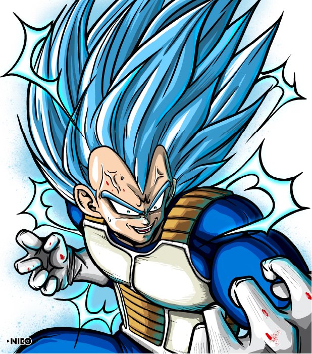 ベジータ 「Blue Berserker 」|NICOのイラスト