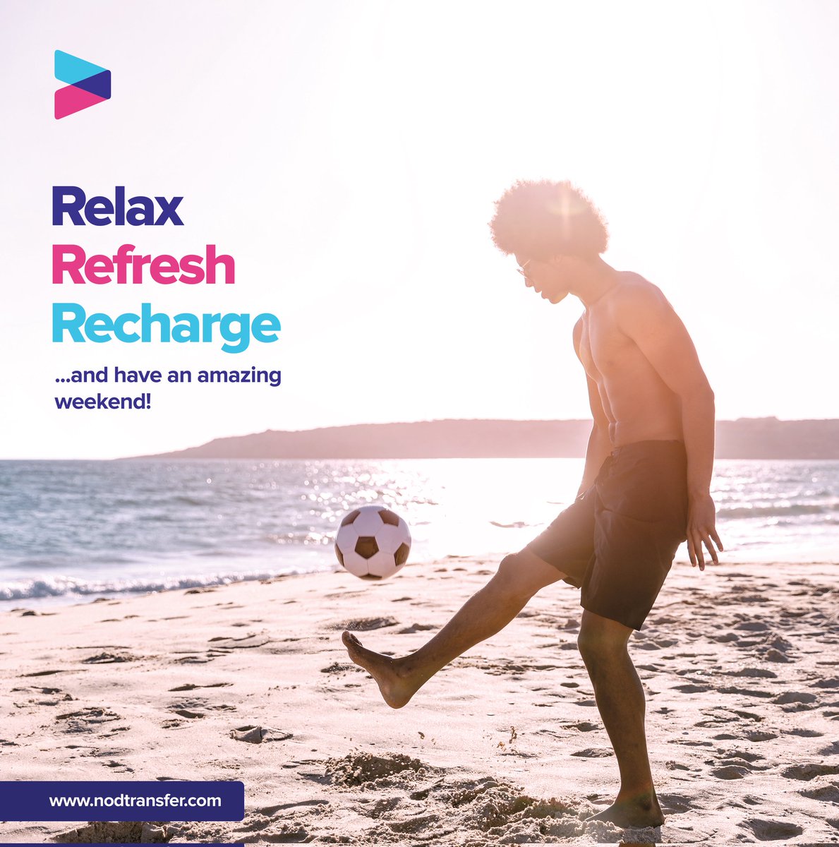 It's a beautiful Friday. Have a wonderful weekend. Spend time relaxing and recharging so you'd be refreshed for the new week.

Cheers to an amazing weekend.

#NodTransfer #TGIF