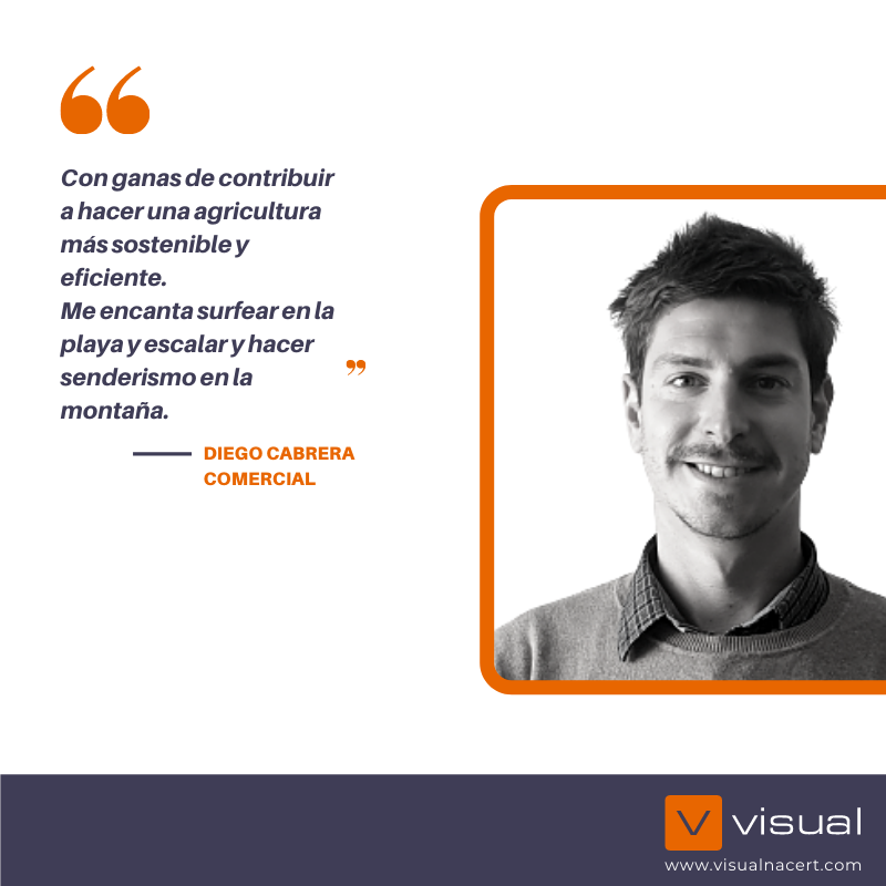 visualNACert's tweet image. Estamos encantados de anunciar el nombramiento de Diego Cabrera, integrante del departamento comercial.

Amante tanto de la #playa como de la #montaña, le encanta surfear y hacer senderismo. ⛰️

¡Bienvenido al equipo! 🙌🏻
#visualteam #ourteam #Agtech