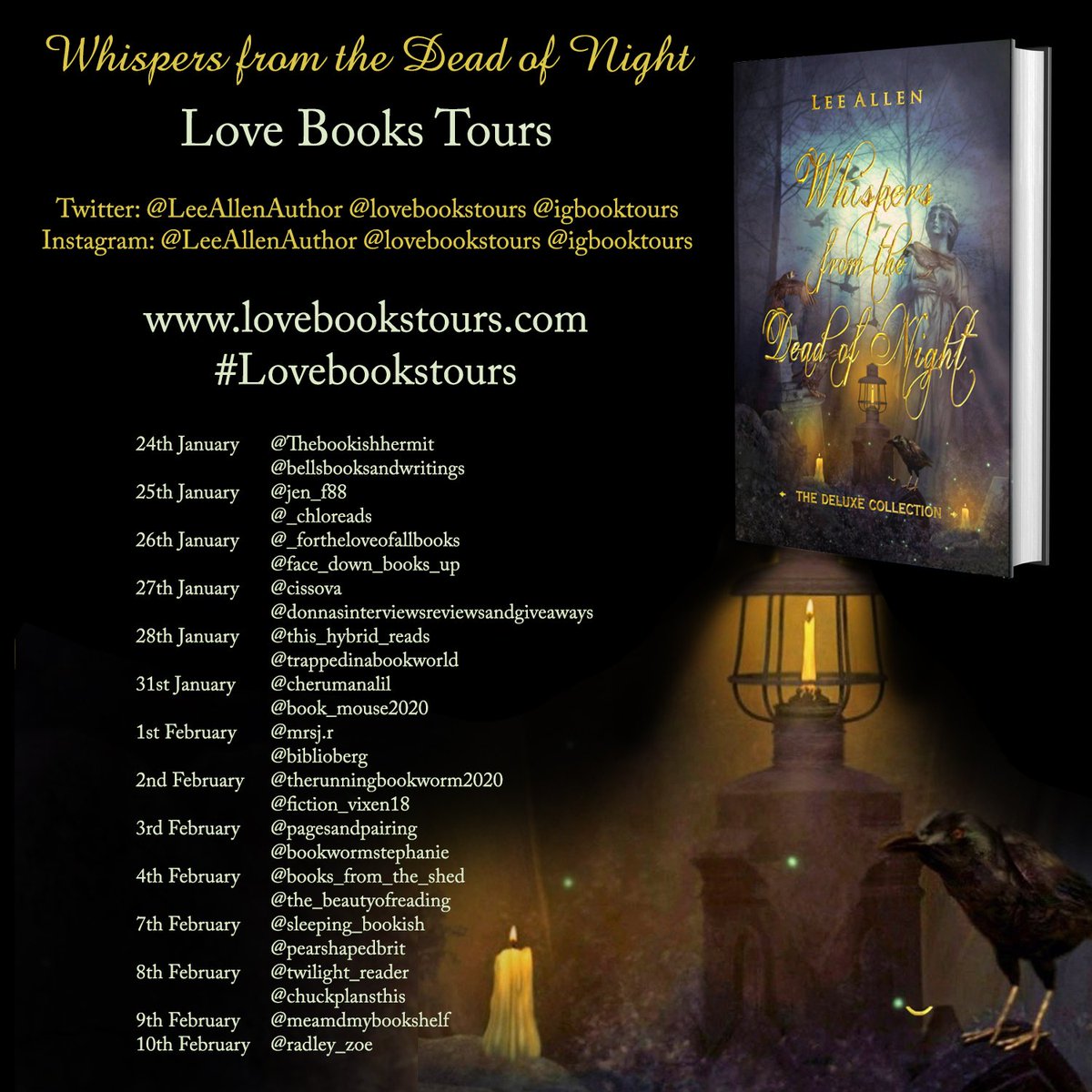KellyALacey's tweet photo. Whispers from the Dead of Night by Lee Allen @_Lee_Allen_ @lovebookstours https://t.co/SvXFYrqdJm #bookreviews #virutalbooktour #reachingreaders 
https://t.co/TMqWXipS3M via @radley_zoe https://t.co/JiNEPNFYLm