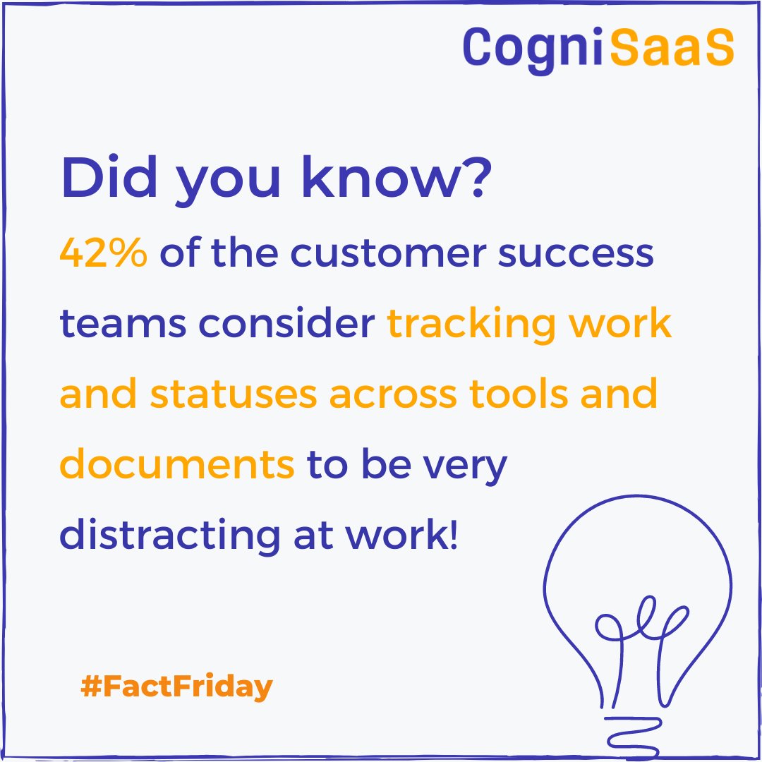 cognisaas's tweet image. And we strongly agree that! 

#FactFriday #TrackingTools #Collaboration #CustomerSuccess