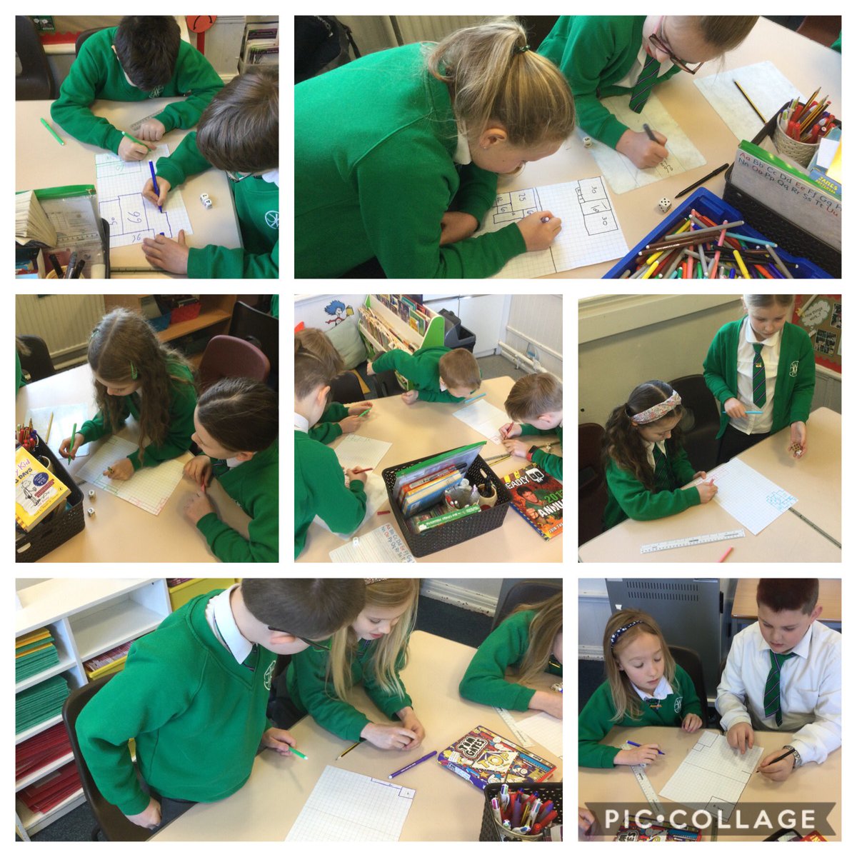 We had great fun this morning, using what we have learnt about area to play a game of squares #multiplication #area #funmaths <a href="/cwprimary/">CW Primary School</a>