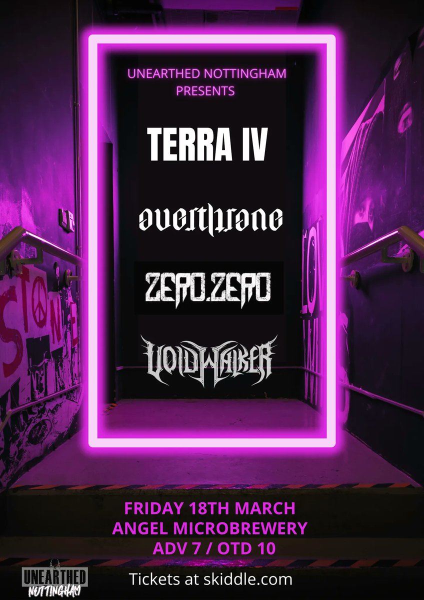 NOTTINGHAM!

Looking forward to this one! Absolute chaos being made with the lads <a href="/Overthronemusic/">Overthrone</a> <a href="/ZeroPointZeroGB/">ZeroPointZero</a> <a href="/VoidwalkerUK/">Voidwalker 🎷🐋</a> 

Tickets - skiddle.com/whats-on/Notti…

March 18th!