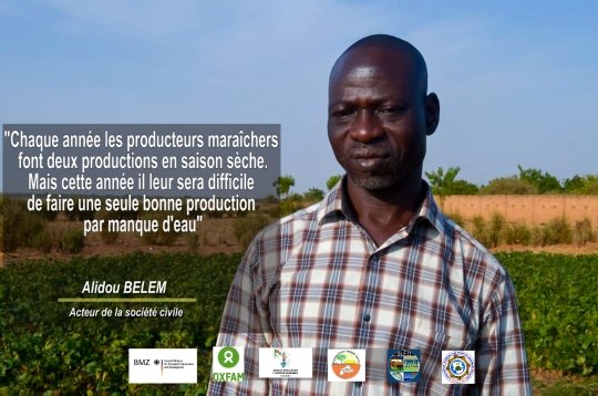 belemalid's tweet photo. Alidou BELEM, est un acteur de la société civile, engagé auprès des producteurs maraîchers de la Région du Nord depuis des années.  Il interpelle les décideurs à soutenir ces acteurs qui font face à une saison difficile @ColonelDamiba #changementclimatique. https://t.co/rrQBdHH1WP