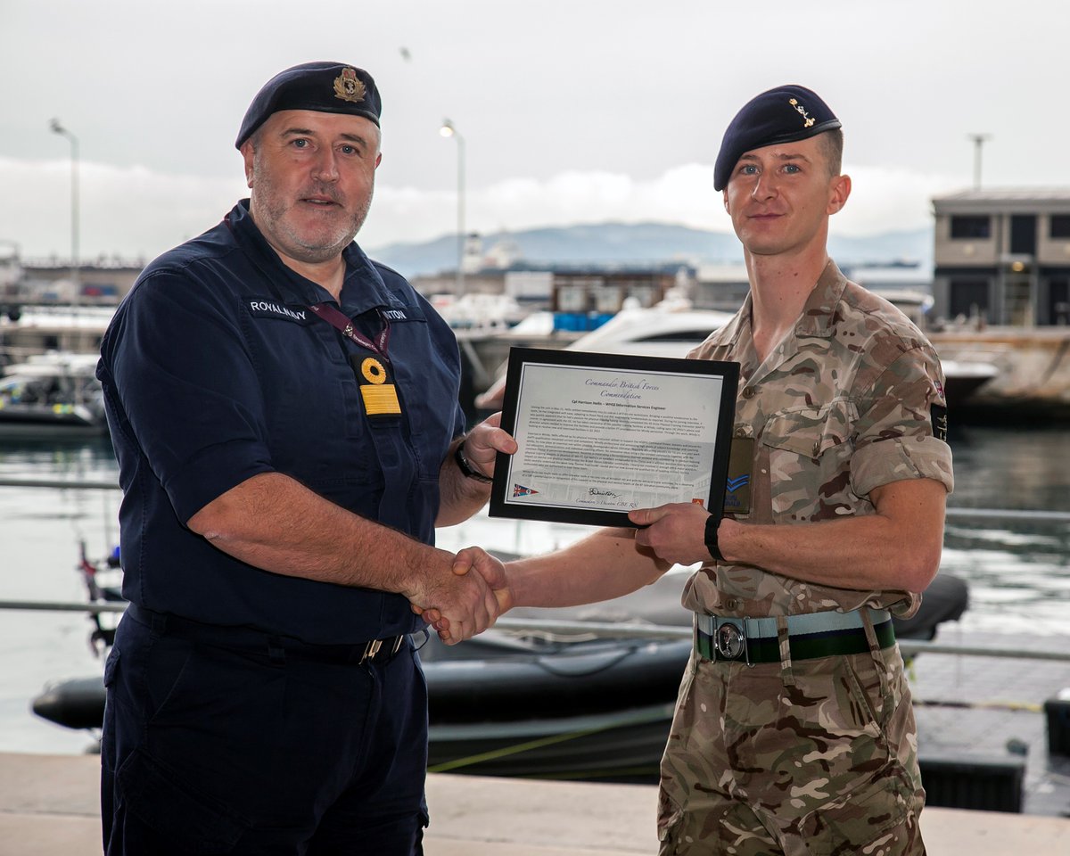 MODGibraltar's tweet image. 👏👏👏

Congratulations to everyone who received a CBF Commendation at HM Naval Base. 

Read all about their hard work in the local papers. 

#Gibraltar
#commendations
#awards2022 
#britishoverseasbases