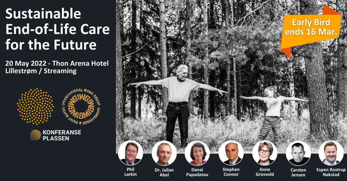 Now is the time to pause and reflect on what we, as a society, can do better to take care of each other in the last part of life. 

Full program and registration: konferanseplassen.no/arrangementer/…
#Death #hospice #conference #PalliativeCare