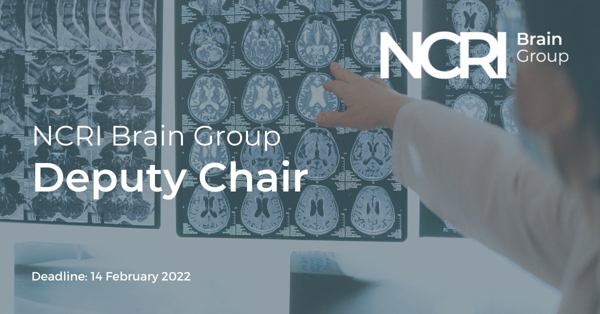 NCRI_partners's tweet photo. ⌛ Monday is the last day you can apply to become deputy chair of the NCRI #Brain_Group. Take a look at the opportunity on the NCRI website.
https://t.co/71Jwl46t3r https://t.co/wuqgbPpDAo