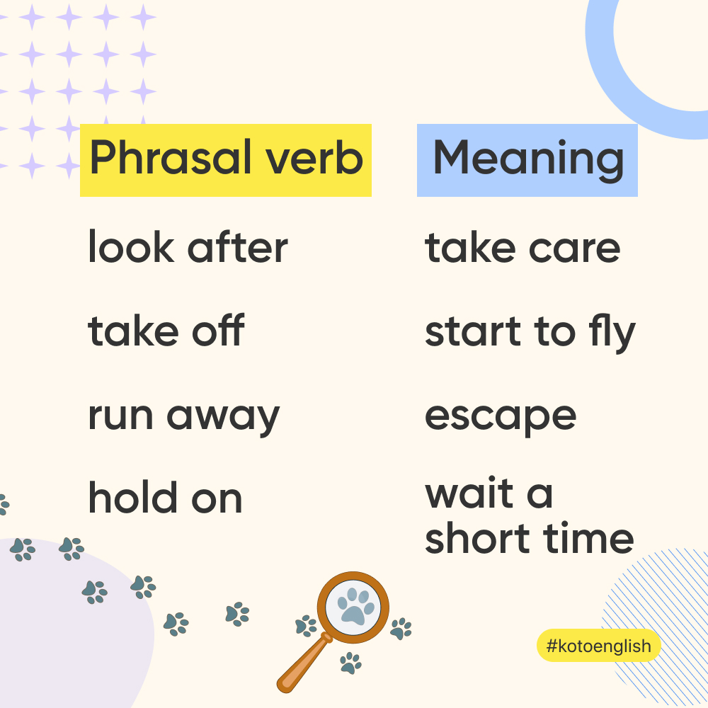 KotoEnglish's tweet photo. Can you make sentences with some of these verbs?😀
#vocabulary #phrasalverbs #learnenglish #englishonline #kotoenglish #kotoenglishapp #englishapp https://t.co/51JZz21OoS