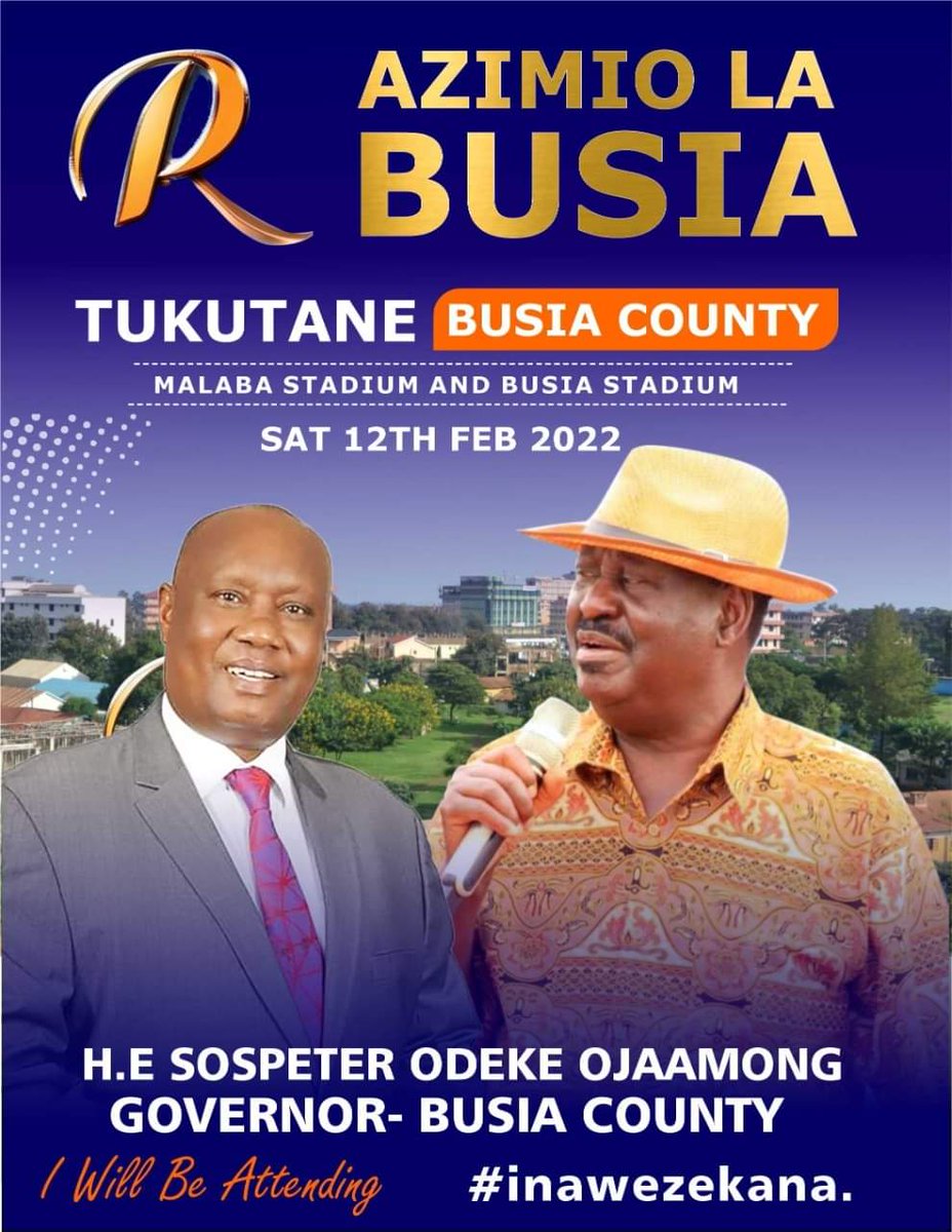 GovOjaamong's tweet photo. Tomorrow!!!!
Busia yote ni Azimio

Karibuni kwa Azimio La Umoja Busia.
#AzimioMovement
#Baba https://t.co/V9Dcj8D6ne