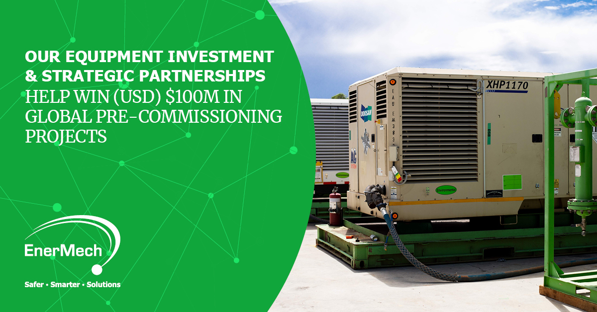 EnerMech's tweet photo. Our recent $20m USD investment in our specialist equipment fleet has secured over $100m USD pre-commissioning & #Pipeline contract awards globally https://t.co/YwKJlvnhdG #precommissioning #businessgrowth https://t.co/M9PC0k1pEO
