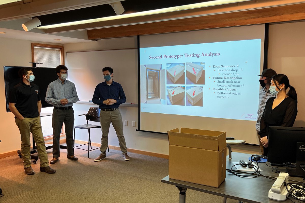 CPULD's tweet photo. The Packaging Design for Global Distribution class conducted a project showcasing sustainable packaging by designing a protective solution for glass aquariums using a variety of curbside recyclable packaging materials!
#handsonhokies #vt #cpuld #curbsidepackaging #amazontesting https://t.co/Dt8KsW0vZh