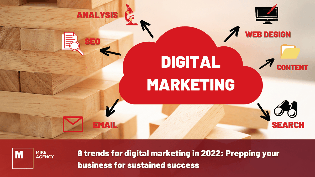 TheMikeAgency's tweet photo. A new year brings new opportunities for #digitalmarketing. Here are 9 of the biggest trends you should monitor in 2022 &amp; consider adding to your #marketingstrategy.

Read it here: https://t.co/qXw9eUZJzp

#marketingtrends https://t.co/AwxZKvc8Wz