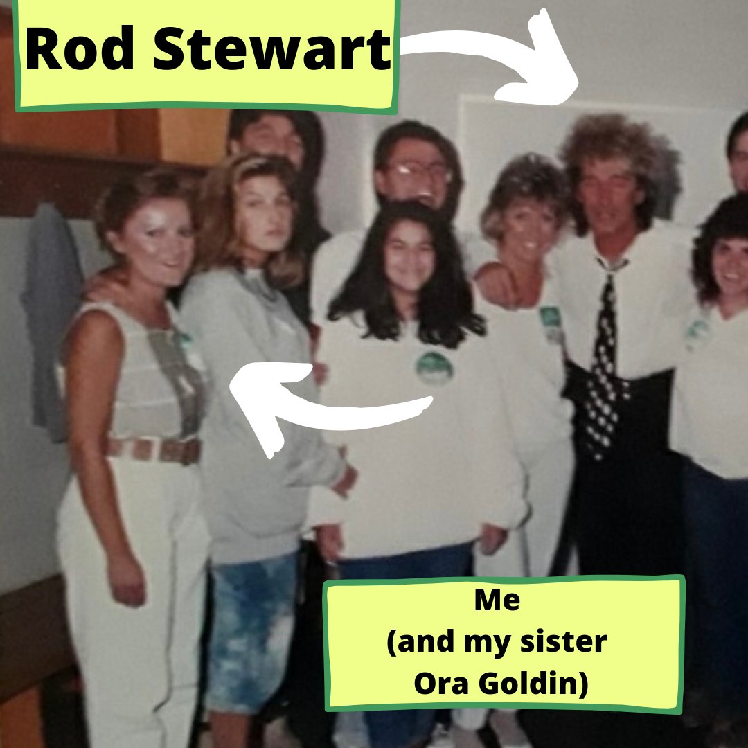 iamnoadaniel's tweet photo. My mom just sent this. 

Holy #FlashbackFriday! 

I still feel as young as I looked then.

#RodStewart #Foreveryoung #Classic80steen #Backstagefun #concerts #HamiltonPlace #AandARecords https://t.co/9wxOavOa3F