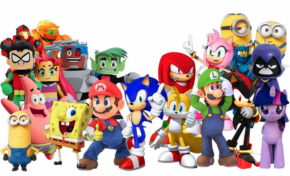 SonicBoom28042's tweet photo. 🌟 Feel free to redraw these characters in your own style as much as you like, I'll give each artists full credit.😉 Have a nice day. 🌟
#crossover #SonicTheHedgehog #Mario #Spongebob #Minions #Redvsblue #TeenTitans #MLP #artwork #artist #artistrequest #Sonicandfriends https://t.co/zQet2IbYxc