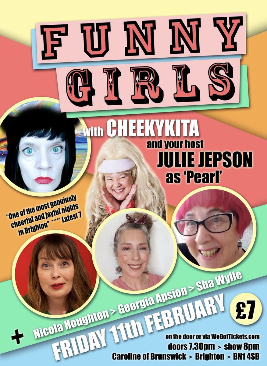 Tonight! <a href="/carolinepub/">Caroline ofBrunswick</a> features <a href="/cheekykita1/">Cheekykita(Sonja quita Doubleday)</a> plus support from Nicola Houghton, Georgia Apsion and Sha Wylie. Tickets £7 cash only on the door or in advance via WeGotTickets