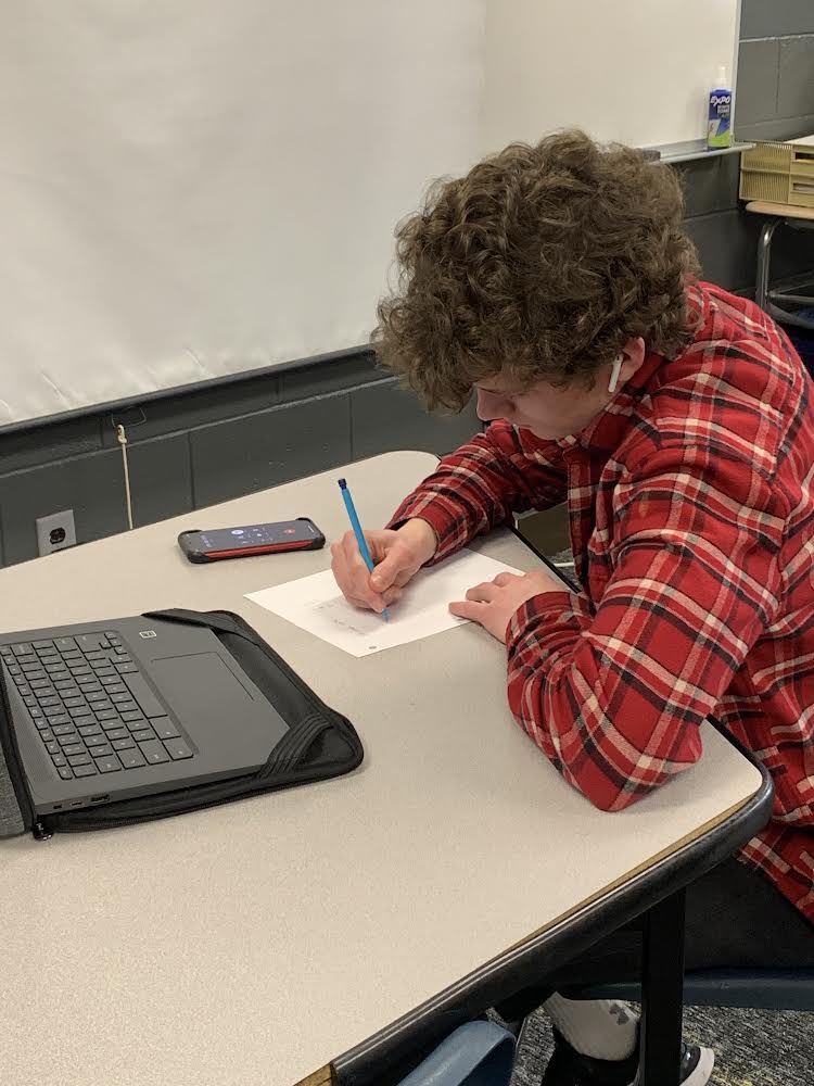 WMFreeEnt's tweet image. Nick making one of our first sales! Check out our products: wmcsd.org/students/west-…