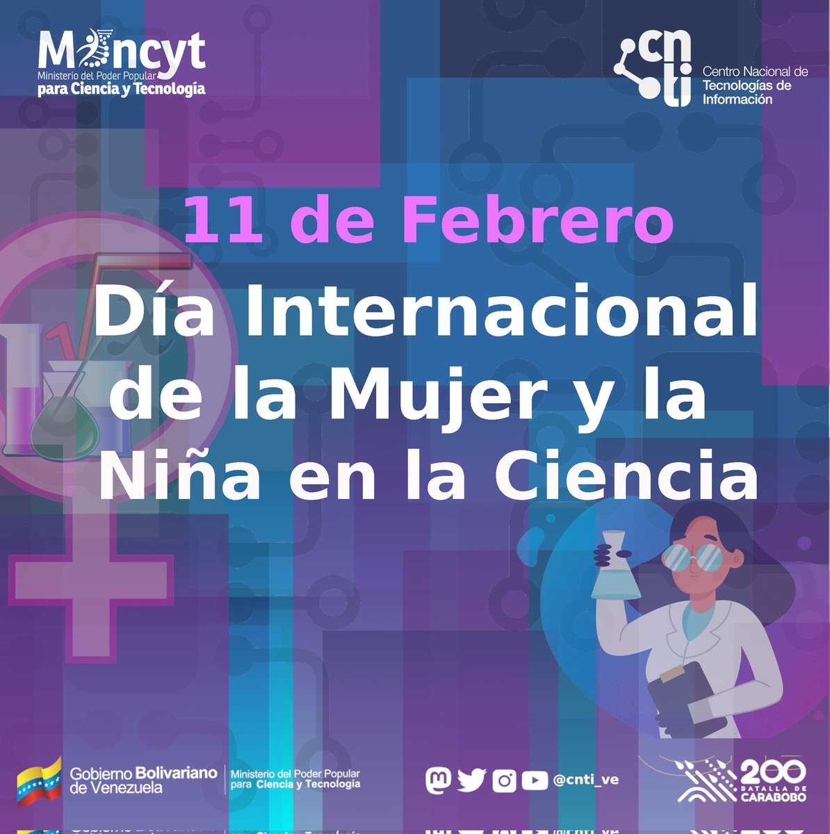 Hoy #11Feb celebramos el Día Internacional de la Mujer y la Niña en la Ciencia 👩🏽‍🔬👩🏻‍💻

Excelente momento para promover la participación femenina en áreas científica-tecnológicas, así como para la creación de espacios para el desarrollo de sus capacidades 👩🏻‍⚕️

#MujeresEnCiencia #STEM