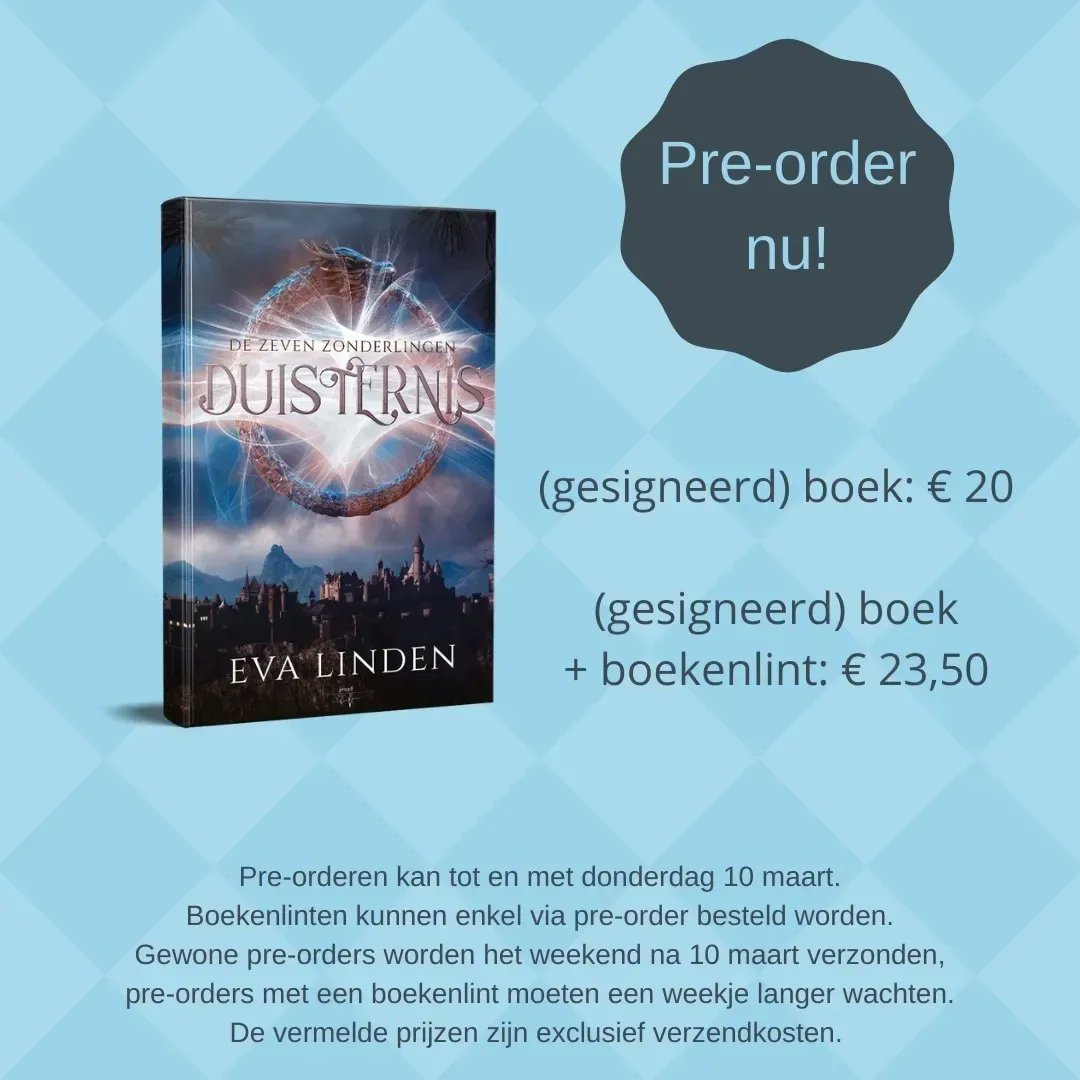 EvaLindenAuteur's tweet image. Vinden jullie het boekenlint voor 'Duisternis' ook zo gaaf? 🥰 Ik ben er echt verliefd op! Wil jij er ook eentje? Pre-order jouw exemplaar dan snel via mijn website (link in bio) en vink de optie 'met boekenlint' aan ❤️ #boekenvanevalinden #dezevenzonderlingen #hamleybooks