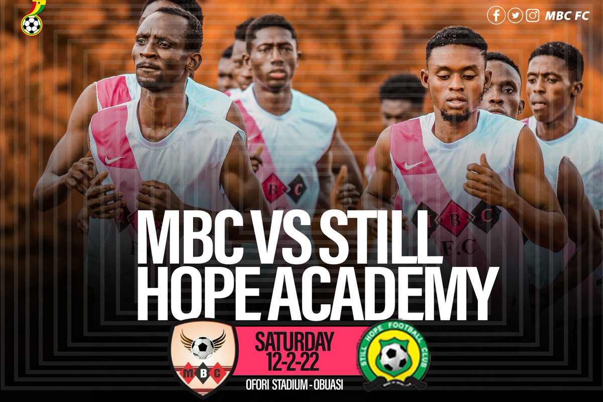 mbcfc21's tweet photo. It's on tomorrow... #AshantiRegionalDivTwoLeague
@mbcfc21 🆚 #StillHopeAcademy
#MBCFC⚫🔴⚫💪🏼 https://t.co/yzXJZ7jwR8