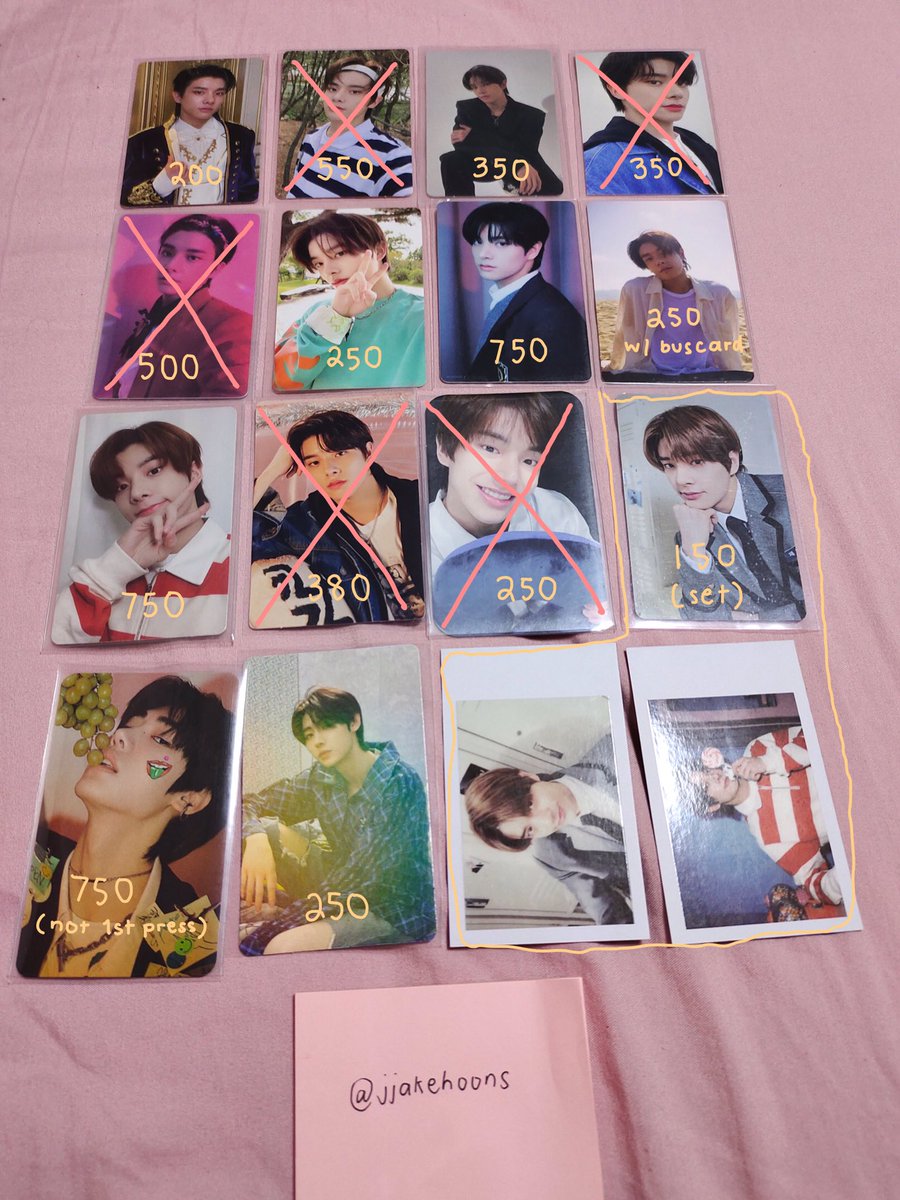 xiaoderis's tweet photo. enhypen jake sunghoon wts lfb ph

updated! 

❌ = claimed https://t.co/yOSkt1ixkt