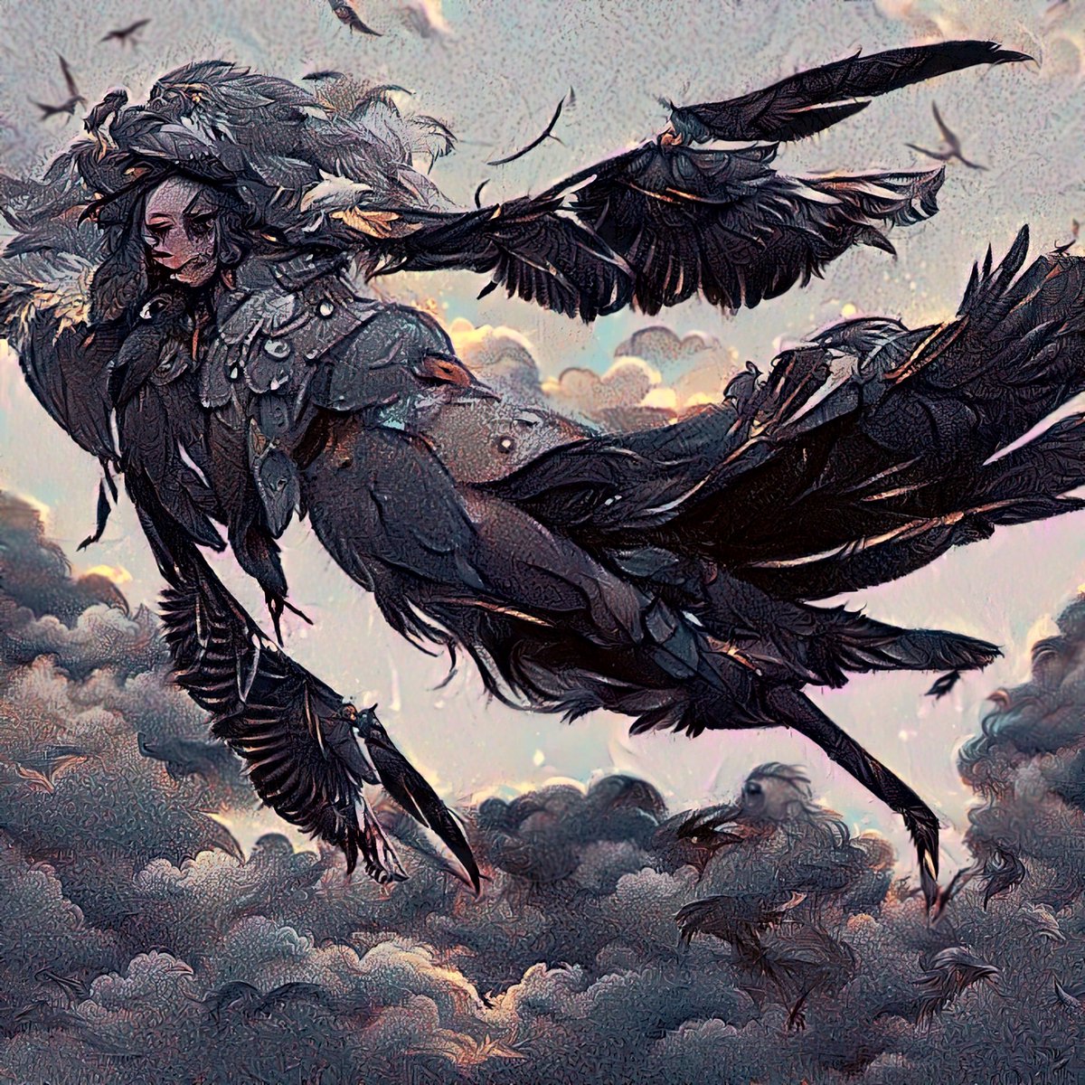 Inner_Sanctum__'s tweet image. As promised, 

Here are the beginning image and the final results! 

The "𝕮𝖔𝖗𝖛𝖎𝖉 𝕼𝖚𝖊𝖊𝖓" has been born!
Isn't she Glorious?! :D

Let me know your opinions!

#nfteers