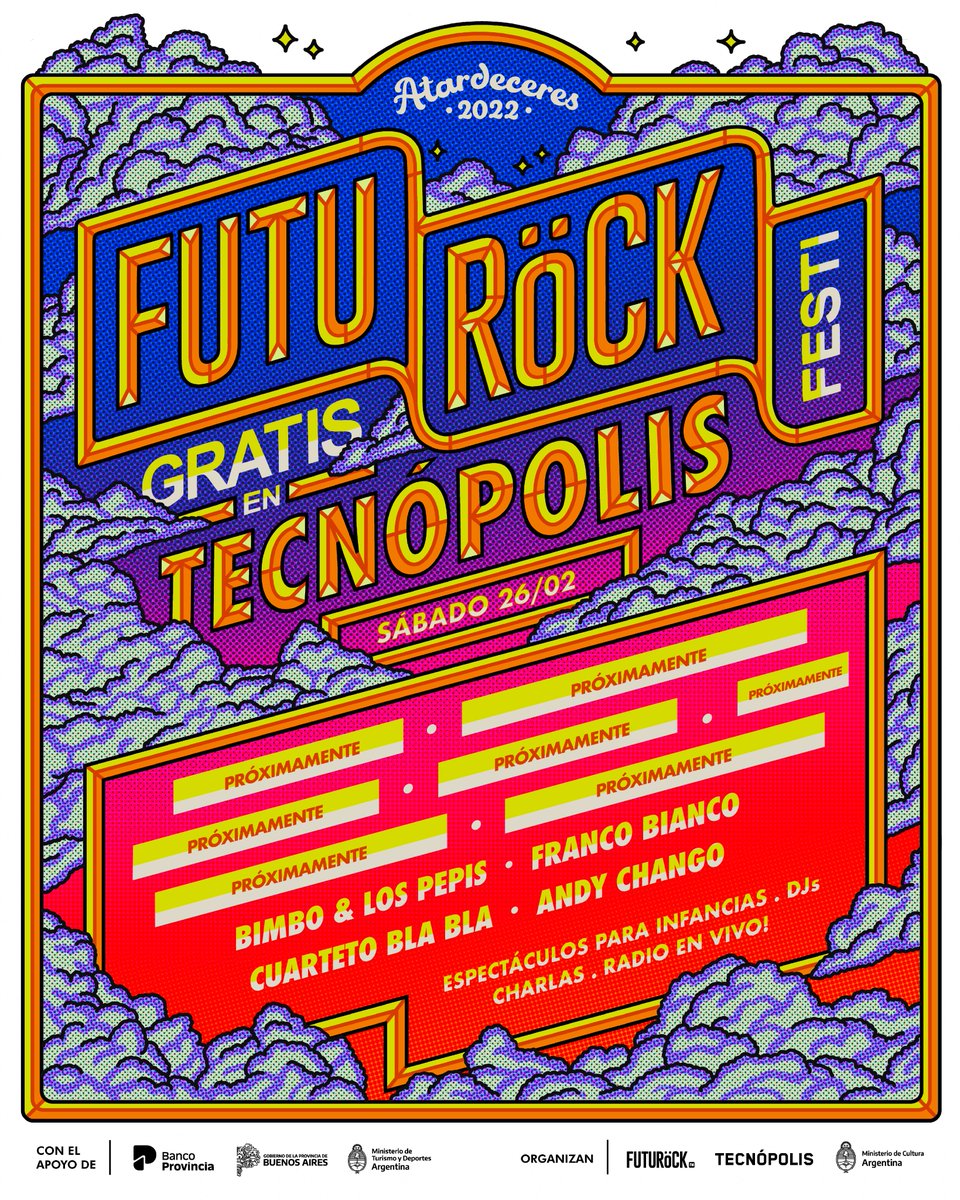 🎺 BUENO: les contamos alguuuuunes de les confirmades para el FESTIVAL FUTUROCK EN <a href="/TecnopolisArg/">Tecnópolis Argentina</a> del próximo 26/02 ✨ La semana que viene anunciamos lo que falta 👀 Así que estén atentes a nuestras redes 📱