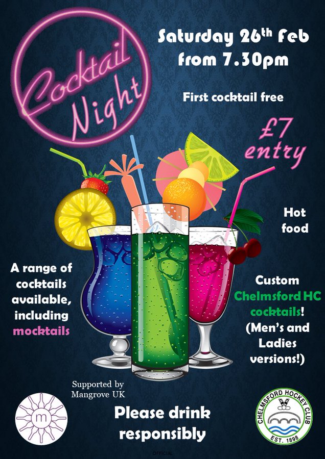 Cocktail Night! - Chelmsford Hockey Club