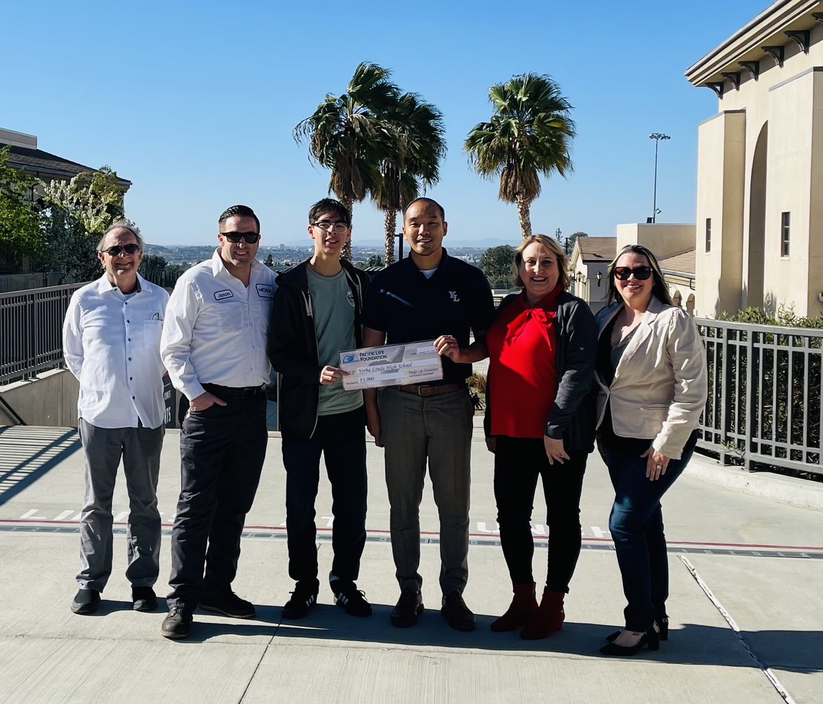 ylhigh's tweet photo. YLHS was awarded a 3Ts of Education Grant to be used toward technology, training, or textbooks in the amount of $3,000 from the Pacific Life Foundation. @pacificlife #PLGrants https://t.co/R6NRUUiTiT