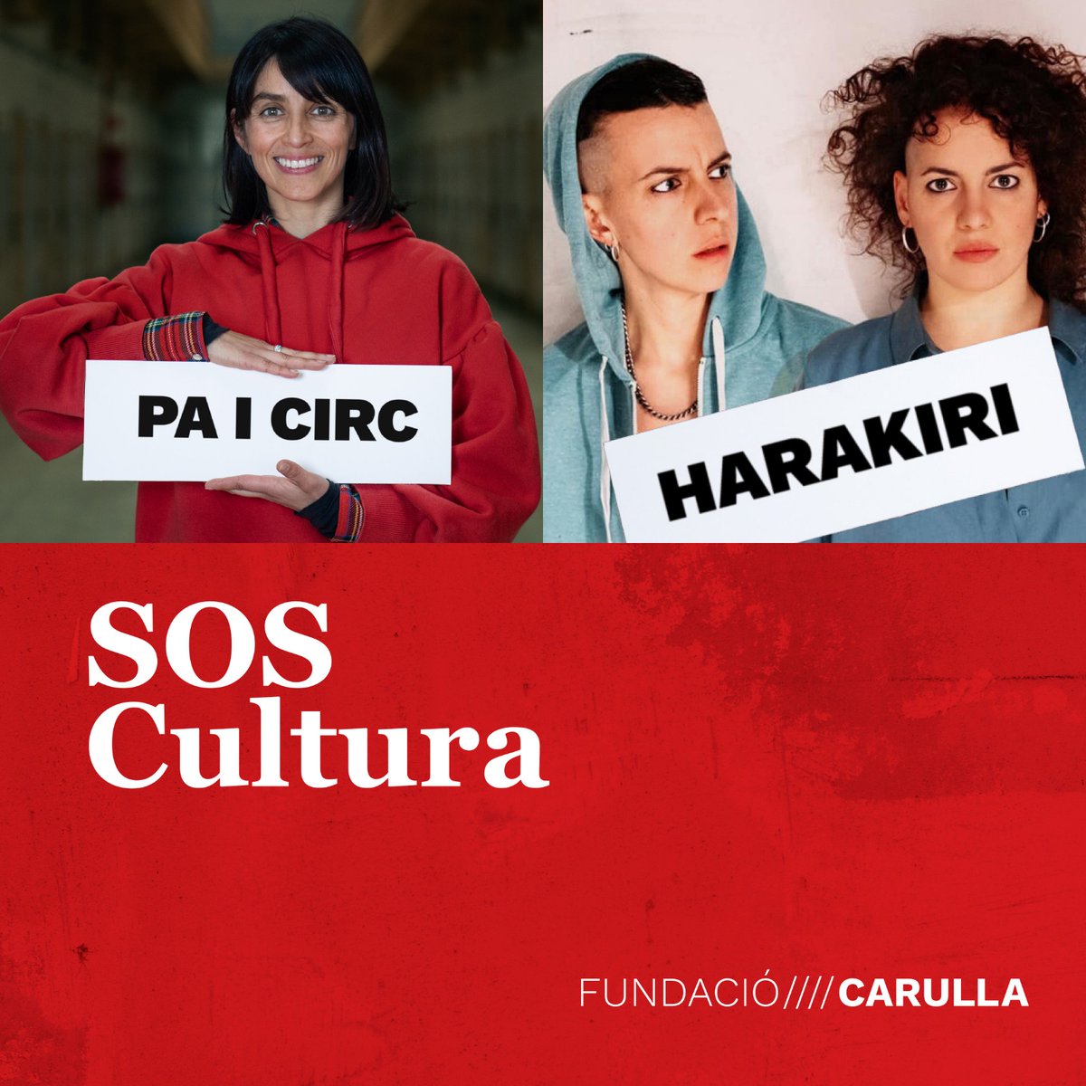 FundacioCarulla's tweet photo. 👉‘Pa i Circ’ és el projecte que l’actriu Andrea Paz portarà al barri del Raval on treballarà amb dones migrants sense papers.

👉‘Harakiri’, de @Les_Impuxibles, on enfocaran un dels grans tabús de la societat actual: el suïcidi. https://t.co/APHsFu3BkW