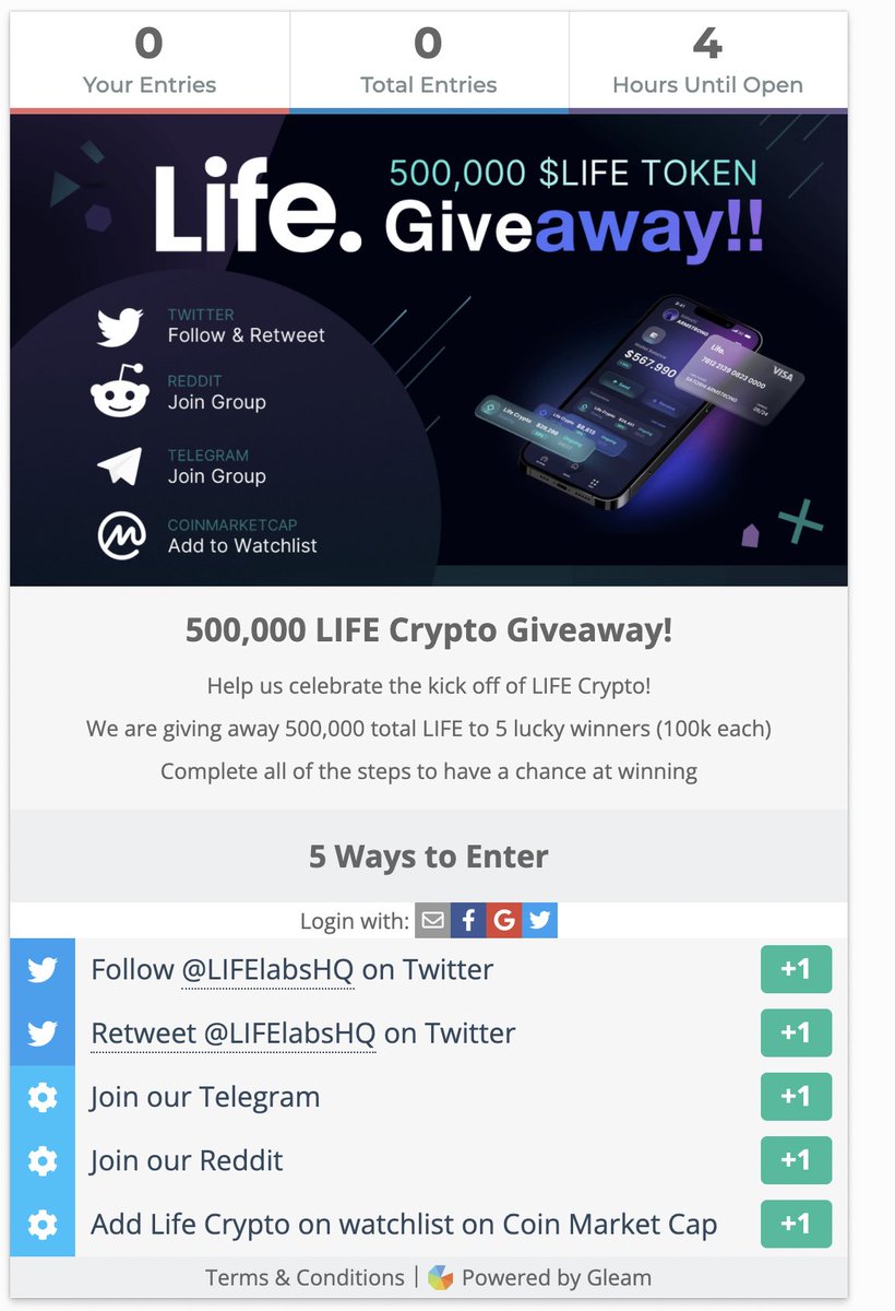 FlashyFi's tweet photo. 📢 In 4 hours our $LIFE giveaway begins!

🎉 Let's get this party started and spread the word!

🔥 Will tweet official link when @gleamapp opens the competition https://t.co/ML6a3tUkpu