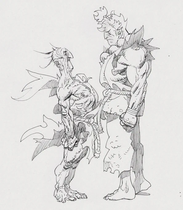 My 2 favourite fighters from SF: Oro and Akuma
#capcom 
