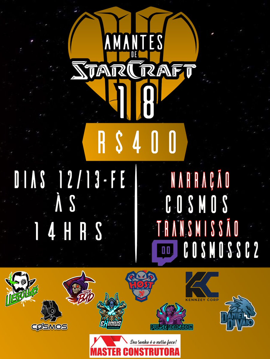 É amanhã comunidade!! Não percam!
Entrem nas redes e participem do Torneio exclusivo do grupo Amantes de StarCraft2!

chat.whatsapp.com/Br76f89huR8Bnm…

discord.gg/HdW772k

t.me/joinchat/T7hr4…