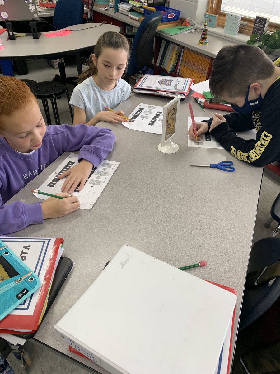 CES_Gifted's tweet photo. Doing some Byrdseed Fraction Puzzlers in Mrs. Tag’s class! https://t.co/gLHqGiBMXf