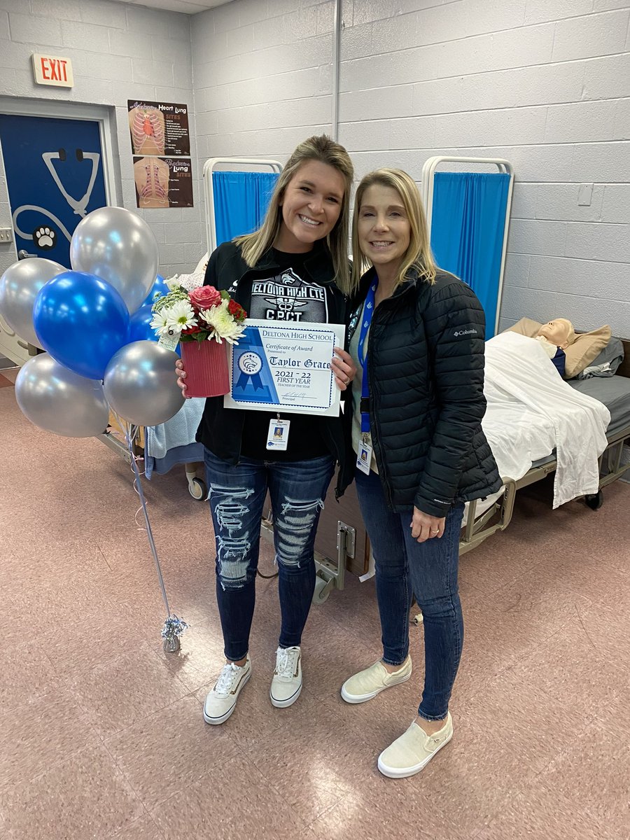 MikeMicallef1's tweet photo. This morning we recognized and celebrated @taylor_grace31, as @DHSHappenings, First Year TOTY nominee. 

Taylor you are an outstanding educator and your Health Academy students love and adore you.

Keep shining bright and we appreciate all that you do! 👊🏼

@deltona_hsa https://t.co/5X8yfrXexN