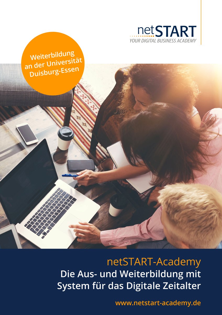 Prof_Kollmann's tweet photo. Die neue digitale #Kursbroschüre der #netSTART #Academy mit allen #Weiterbildungsangeboten für #Einsteiger (Digital Business Beginner), #Fachkräfte (Digital Business Manager), #Führungskräfte (Digital Business Leader) und #Profis (Digital Business Expert). https://t.co/BehqpwLwN2 https://t.co/GxafZjOJOb