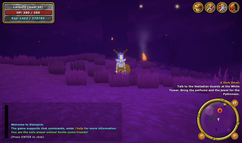 In case you have been let down by Titanreach and want an MMO to play (that people have been calling reminiscent of RuneScape), come try eterspire.com. It's free, it's been online for months and we aren't adding any crypto to it.

#mmorpg #mmo #titanreach #eterspire