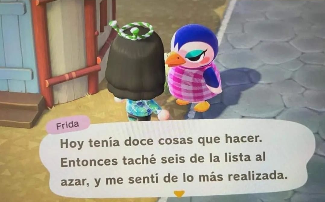 ElAlacrancillo_'s tweet photo. Sabiduría cortesía de Animal Crossing 😂 https://t.co/L5FNzMrv2F