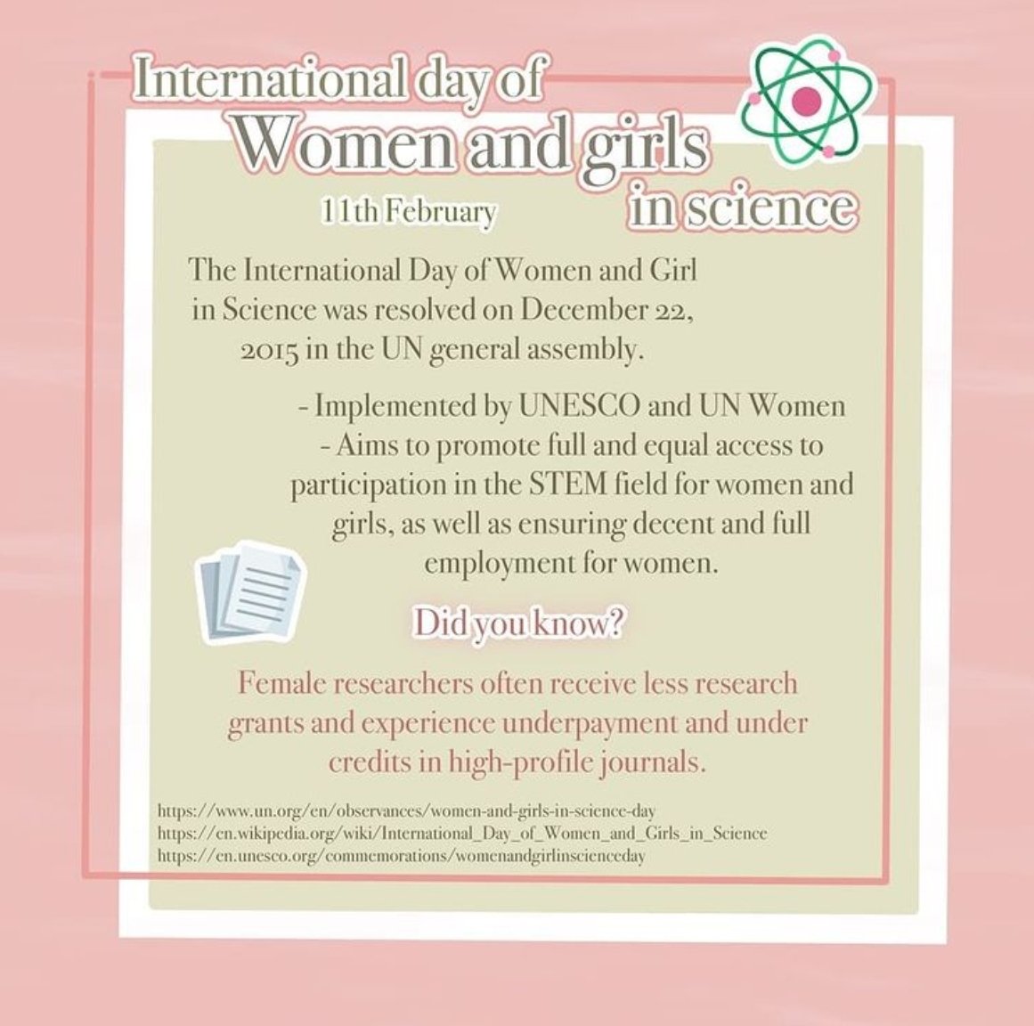 wmcev's tweet photo. Today is International day of Women and Girls in Science! (11/02/2022)

Check out the amazing accomplishments made by women contributing to the STEM fields!
#competition #maths #mathslover #mathsisfun #SEAMC #NEAMC #mathsday #internationalscience #WomenInScience #GirlsInScience https://t.co/DOXhBPvBPj
