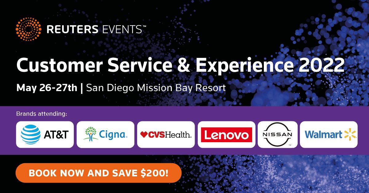REMarketingCX's tweet photo. 🎉THIS IS SALES WEEK 🎉for our Customer Service &amp; Experience 2022 event ! https://t.co/TNOdmvaABu

☀ San Diego / 26-27 May, 2022
💥Fantastic speakers &amp; leaders from the world's most influential brands
💲Use the Code SALE200 to get $200 off your ticket

#CX22 #ReutersEvents https://t.co/GYRpndXukE