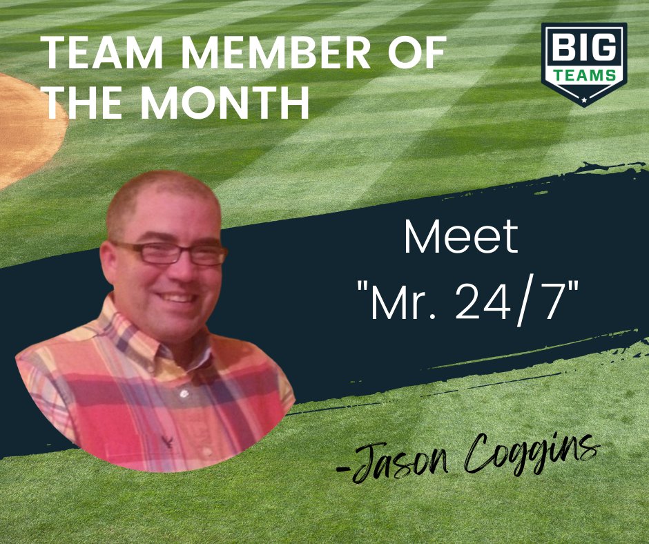 BigTeams's tweet photo. Jason Coggins is our All Star of the month! He is always there for you whenever a problem pops up, that's why we call him "Mr. 24/7"
Learn more about Jason here: https://t.co/nLXYGJBtP2
#teammemberofthemonth #bigteams #tmotm https://t.co/19TckQoJaY