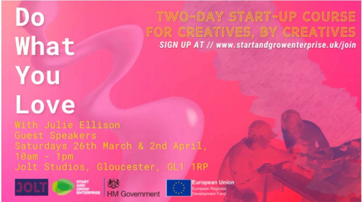 FREE Start-up for Creatives course with Gloucester Culture Trust. Artists and creatives 📣 learn how to earn money using your talents. Ideal for students on creative courses who may consider freelancing. Sat 26 March &amp; Sat 2 April. Book your place: buff.ly/34vGdna