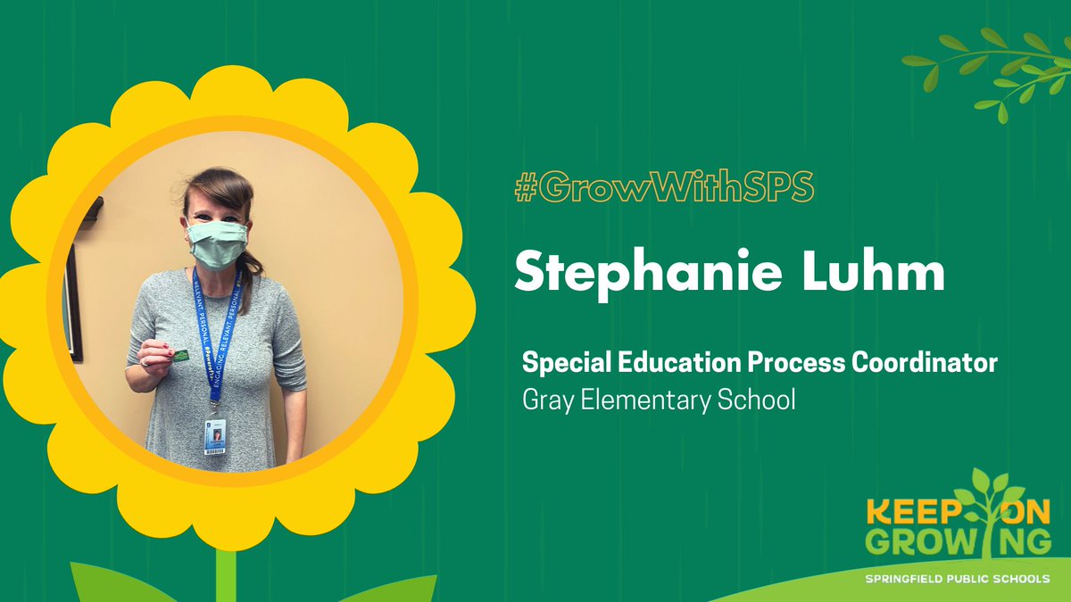 "Stephanie wants to get services as soon as possible for students who qualify for special education, so she is working as quick as possible for the students' success <a href="/GrayElementary/">Gray Elementary</a>." #GrowWithSPS