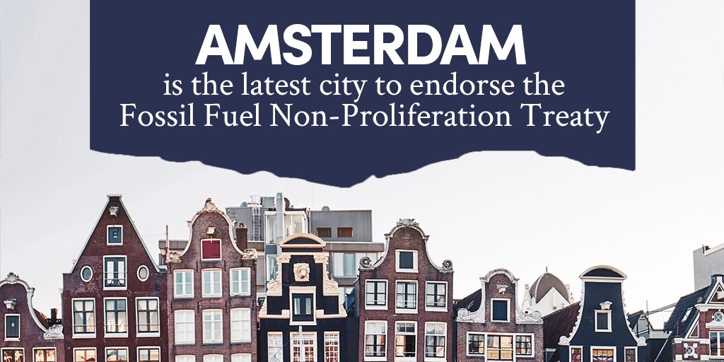 🏙️🇳🇱 <a href="/AmsterdamNL/">Gemeente Amsterdam</a> joins the #FossilFuelTreaty!

As one of Europe's largest energy ports, the Dutch capital’s support for a global initiative to phase out #FossilFuels is one of the most significant endorsements of the Treaty campaign to date 💪🏽 

➡️fossilfueltreaty.org/major-energy-p…