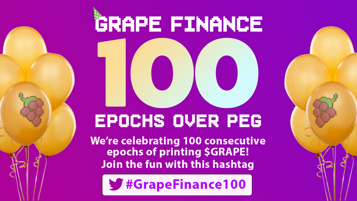 grape_finance's tweet photo. We've passed 100 epochs in the Winery!🍷🖨️

To celebrate we're giving away 1 WINE each to 3 lucky winners!🥳

To enter:
1⃣♥️ &amp; RT
2⃣ Follow @grape_finance 
3⃣ Join our discord: https://t.co/vIvyPFCC5n
4⃣ Tag 3 friends who love Wine!

Winners chosen in 3 days!
#GrapeFinance100 https://t.co/M0jdkqGUeQ